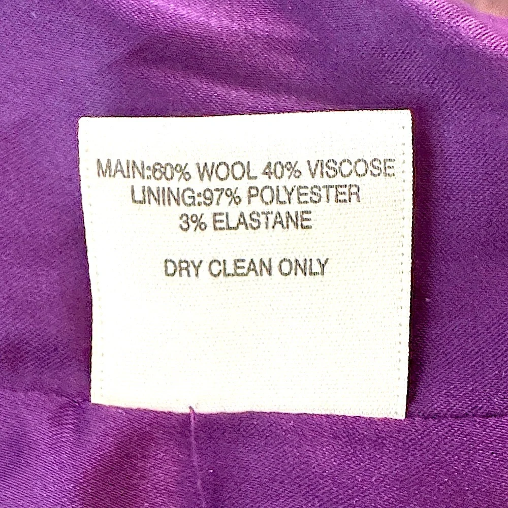 Dark Green Wool Zippered Mini Skirt Sz- 4